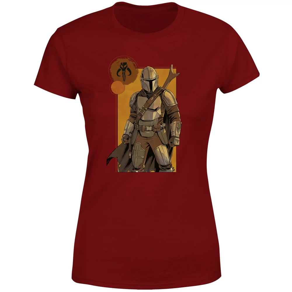 Star Wars The Mandalorian Composition Women's T-Shirt - Burgundy - XS Image 1