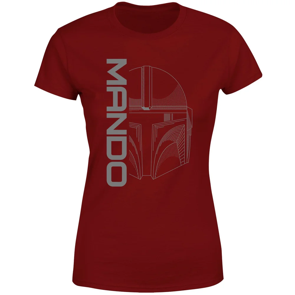 Star Wars The Mandalorian Mando Women's T-Shirt - Burgundy - XS Image 1