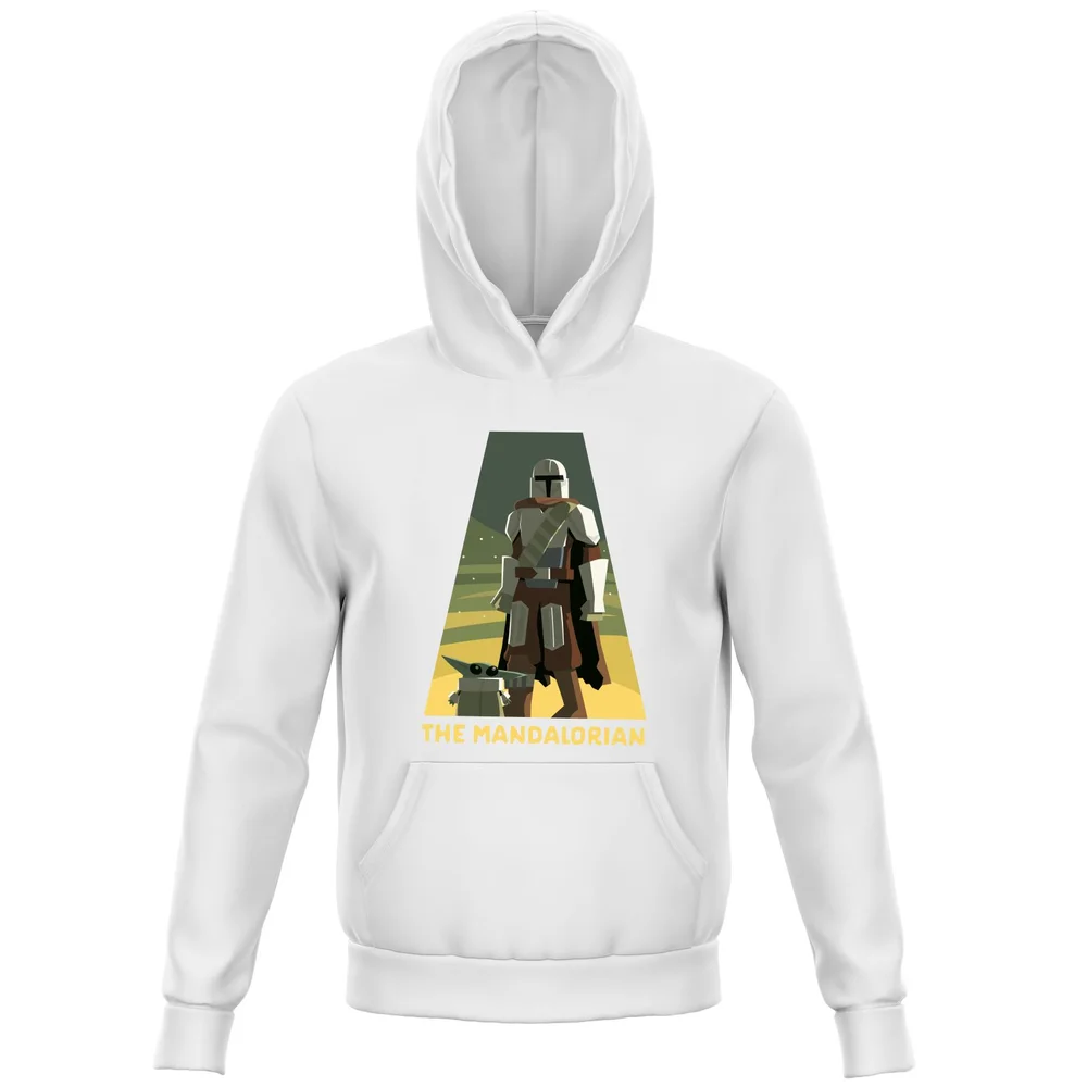 Star Wars The Mandalorian Artistic Pose Kids' Hoodie - Green - 3-4 Years Image 1