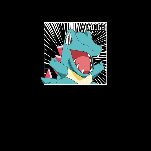 Pokemon Totodile Women's Cropped Hoodie - Black