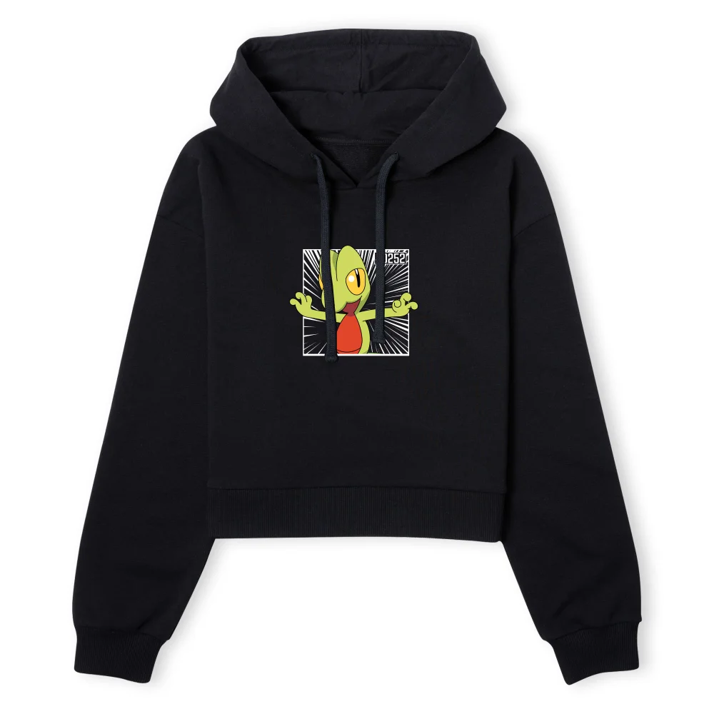 Pokemon Treecko Women's Cropped Hoodie - Black - XS Image 1