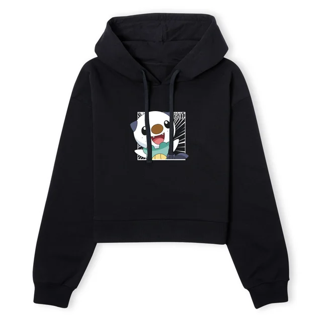 Pokemon Oshawott Women's Cropped Hoodie - Black