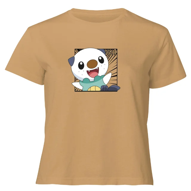 Pokemon Oshawott Women's Cropped T-Shirt - Tan