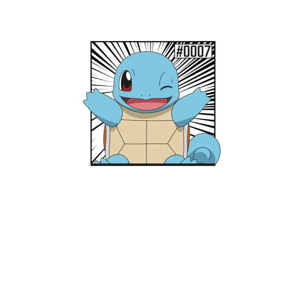 Pokémon Pokédex Squirtle #0007 Men's Ringer T-Shirt - White/Navy