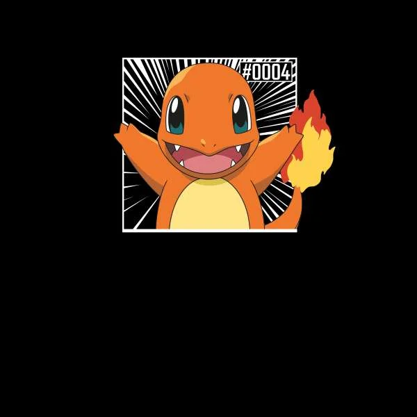 Pokémon Pokédex Charmander #0004 Hoodie - Black