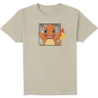 Pokémon Pokédex Charmander #0004 Men's T-Shirt - Cream - undefined undefined