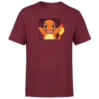 Pokémon Pokédex Charmander #0004 Men's T-Shirt - Burgundy - undefined undefined