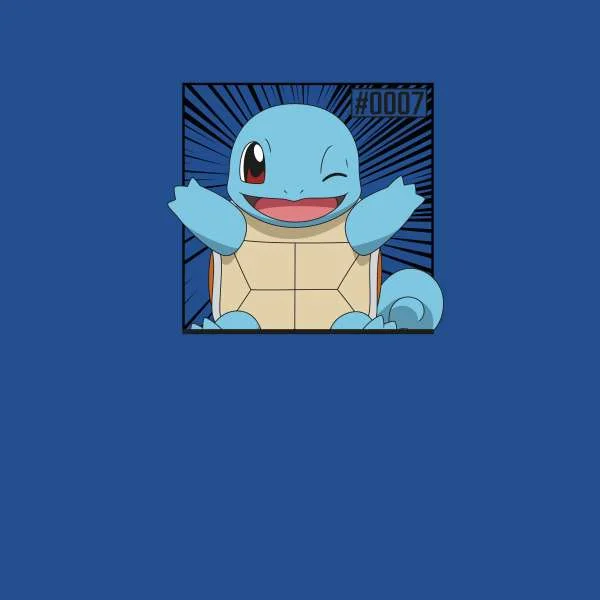 Pokémon Pokédex Squirtle #0007 Men's T-Shirt - Blue