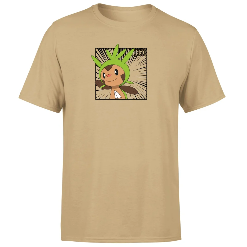 Pokemon Chespin Men's T-Shirt - Tan - S Image 1