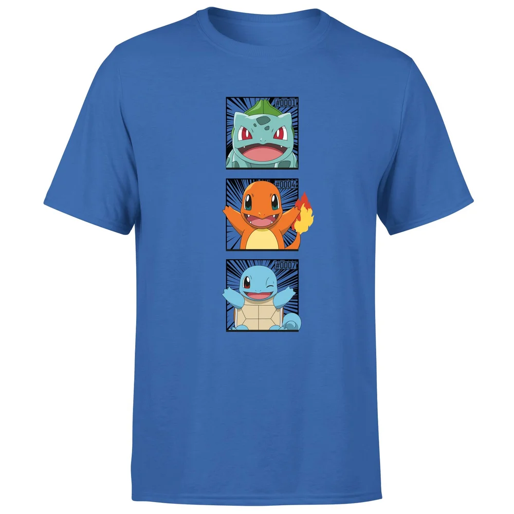 Pokemon Generation 1 Starters Men's T-Shirt - Blue - S Image 1