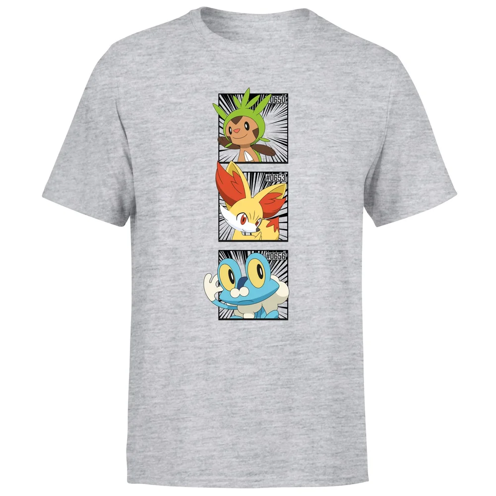 Pokemon Generation 6 Starters Men's T-Shirt - Grey - S Image 1