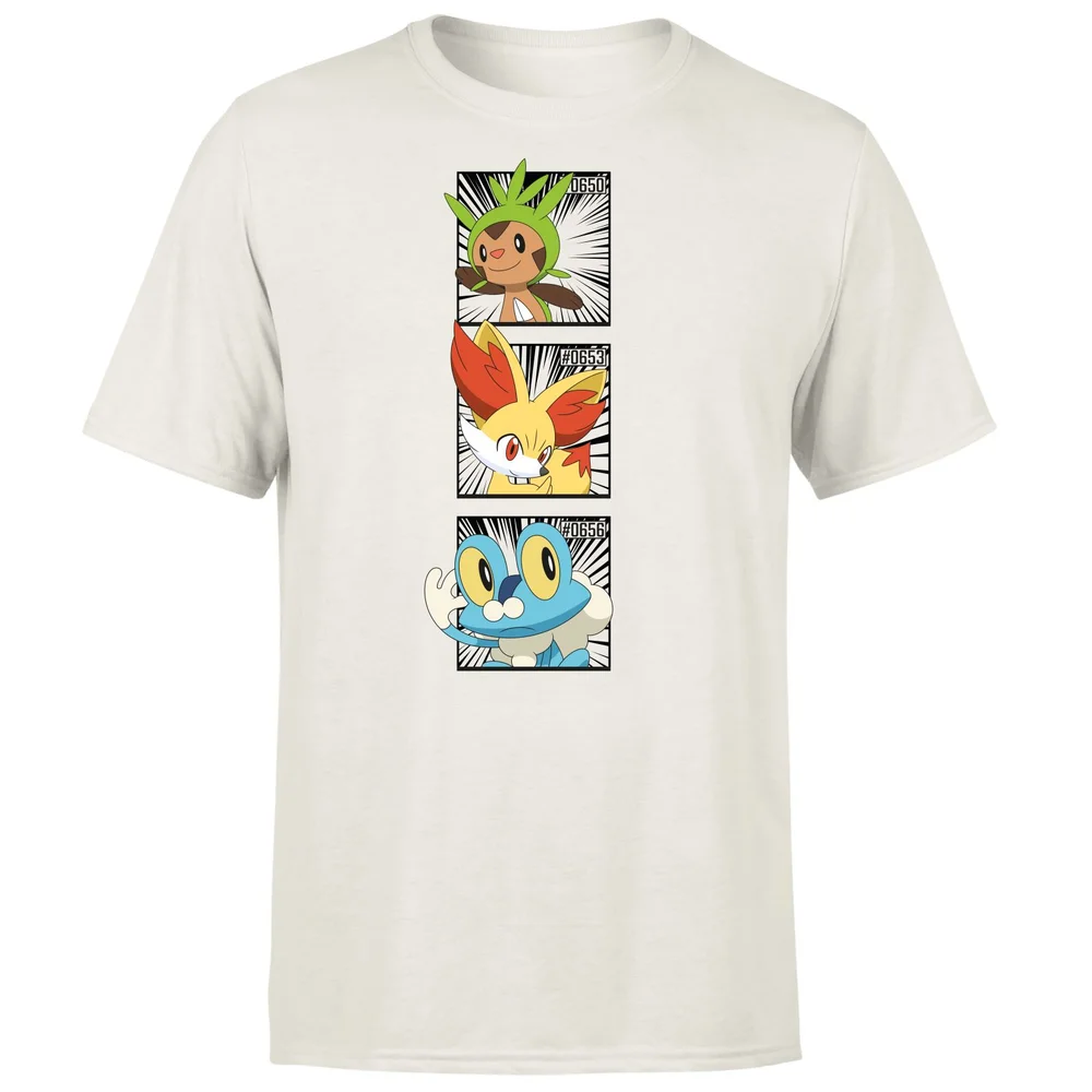Pokemon Generation 6 Starters Men's T-Shirt - Cream - L Image 1