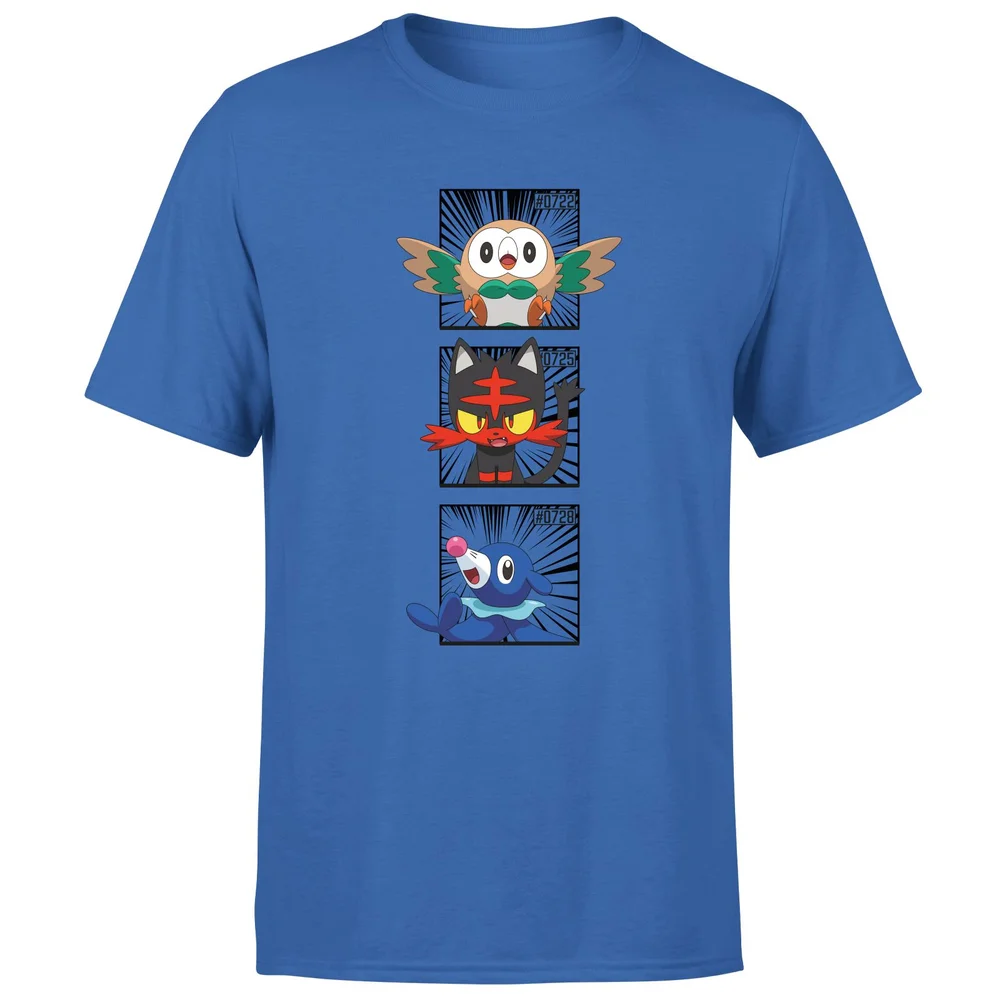 Pokemon Generation 7 Starters Men's T-Shirt - Blue - S Image 1