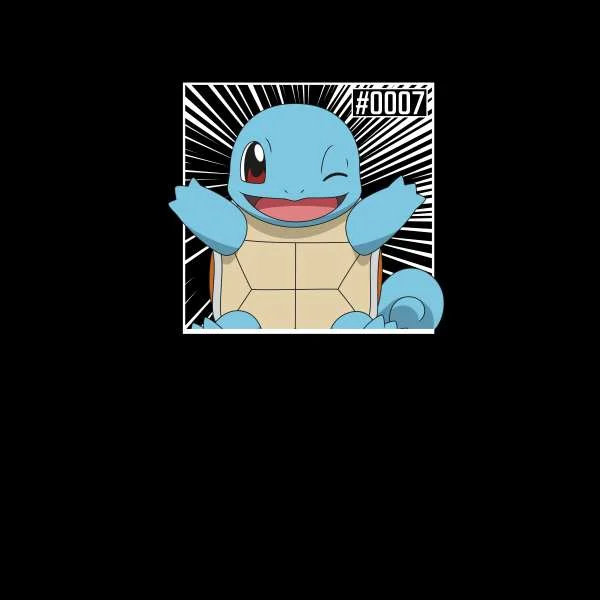 Pokémon Pokédex Squirtle #0007 Men's T-Shirt - Black