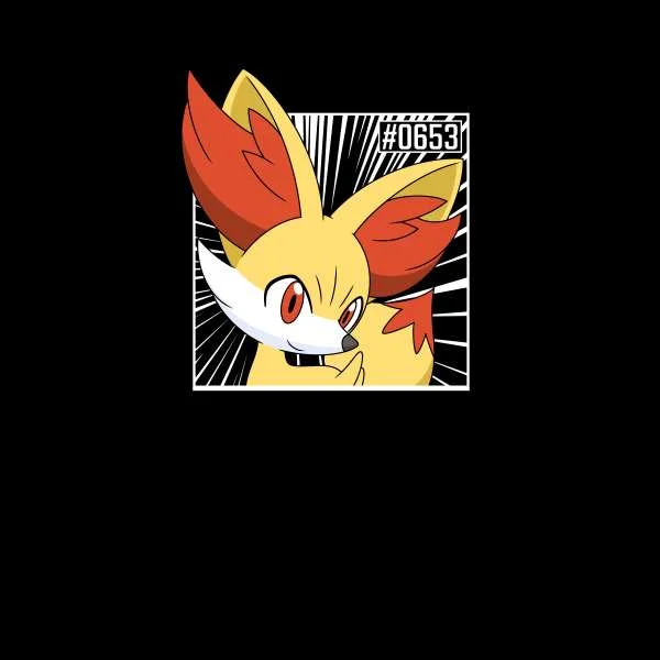 Pokemon Fennekin Men's T-Shirt - Black