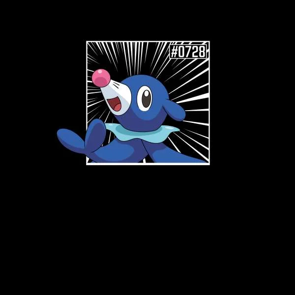 Pokemon Popplio Men's T-Shirt - Black