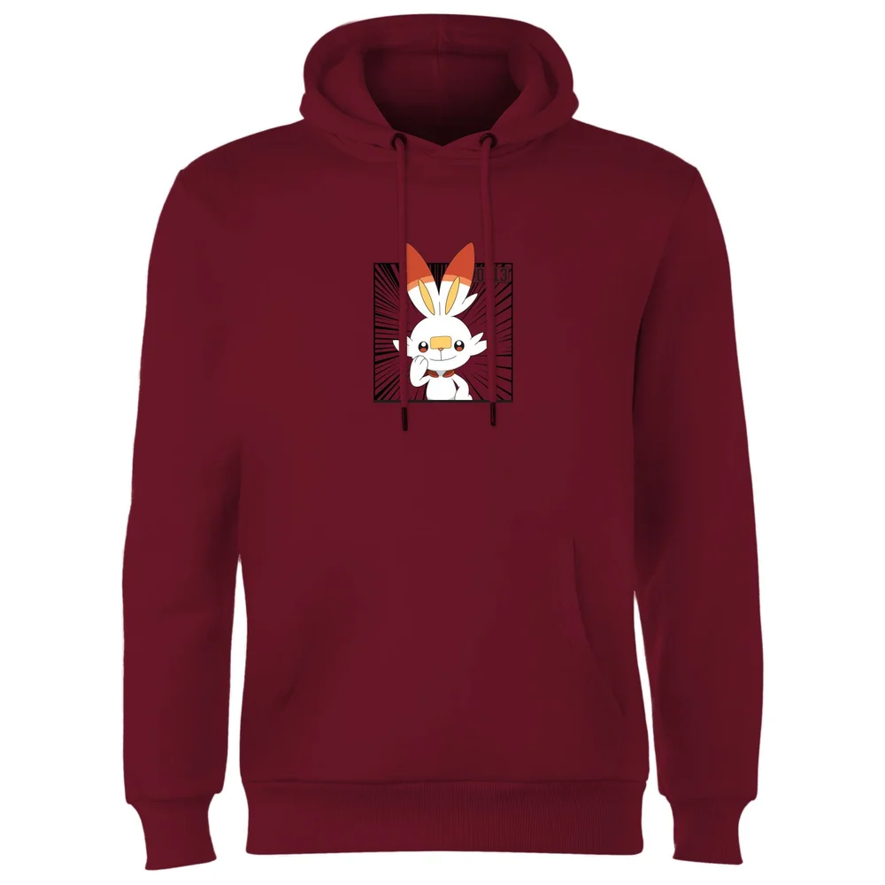 Pokemon Scorbunny Hoodie - Burgundy - S Image 1