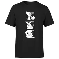 Pokemon Generation 5 Monochrome Starters Men's T-Shirt - Black - undefined undefined