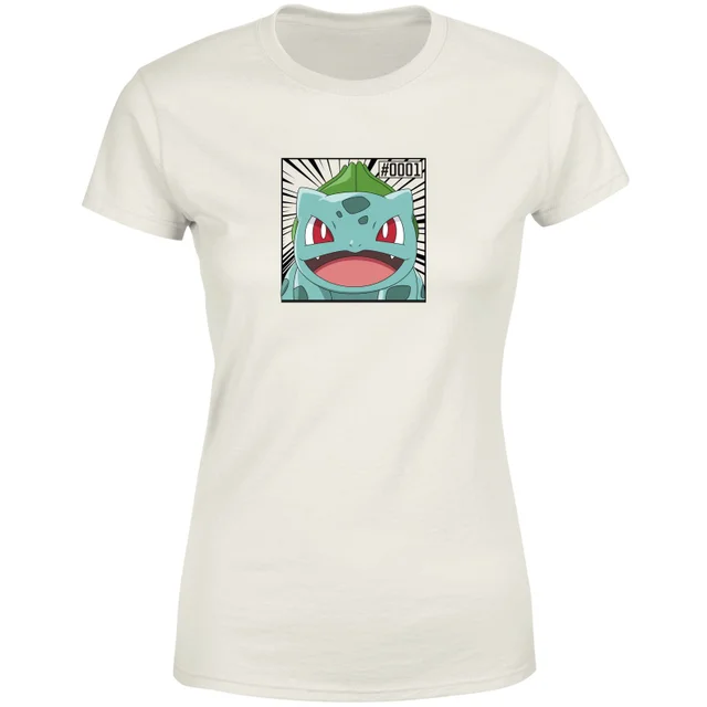 Pokémon Pokédex Bulbasaur #0001 Women's T-Shirt - Cream