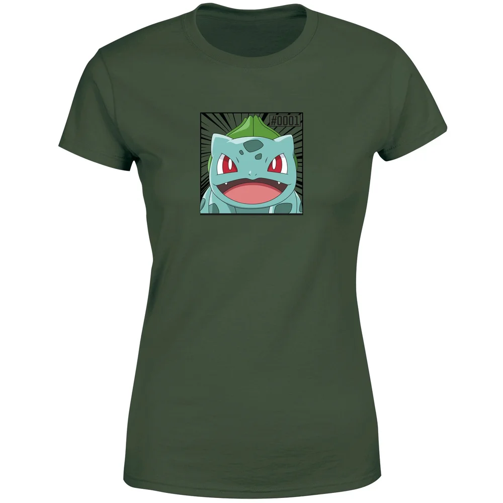 Pokémon Pokédex Bulbasaur #0001 Women's T-Shirt - Green - XS Image 1