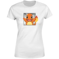 Pokémon Pokédex Charmander #0004 Women's T-Shirt - White - undefined undefined
