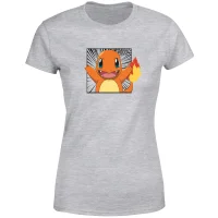 Pokémon Pokédex Charmander #0004 Women's T-Shirt - Grey - undefined undefined