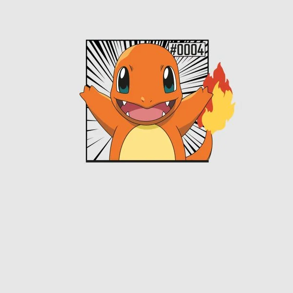 Pokémon Pokédex Charmander #0004 Women's T-Shirt - Grey