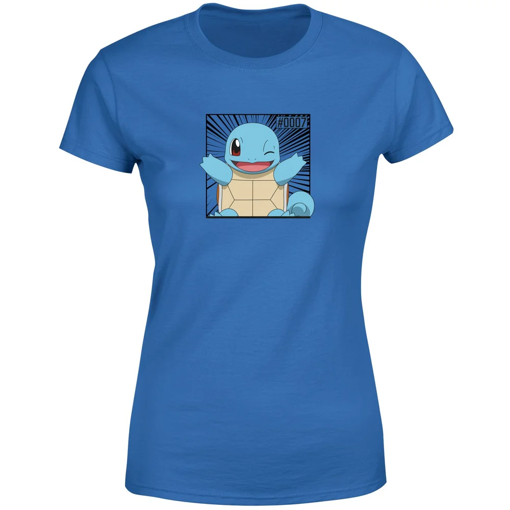 Pokémon Pokédex Squirtle #0007 Women's T-Shirt - Blue - XS Image 1