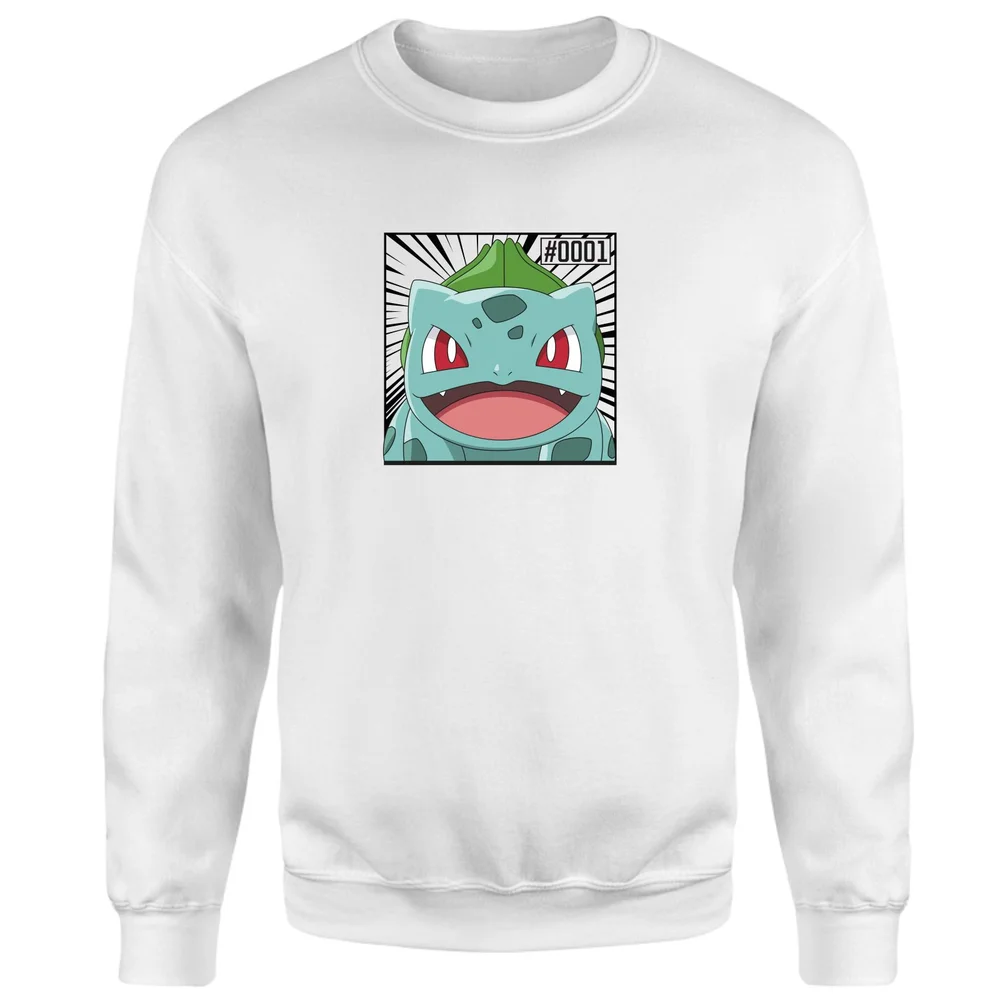 Pokémon Pokédex Bulbasaur #0001 Sweatshirt - White - S Image 1
