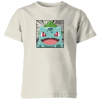 Pokémon Pokédex Bulbasaur #0001 Kids' T-Shirt - Grey