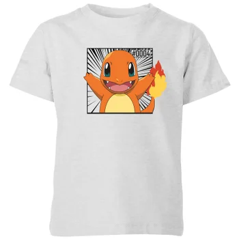 Pokémon Pokédex Charmander #0004 Kids' T-Shirt - Burgundy