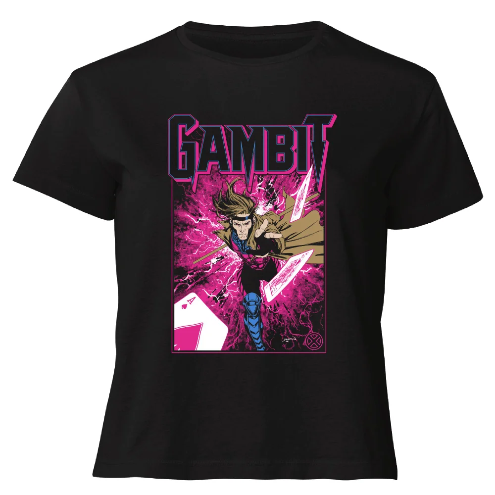 X-Men Gambit Women's Cropped T-Shirt - Black - XS Image 1
