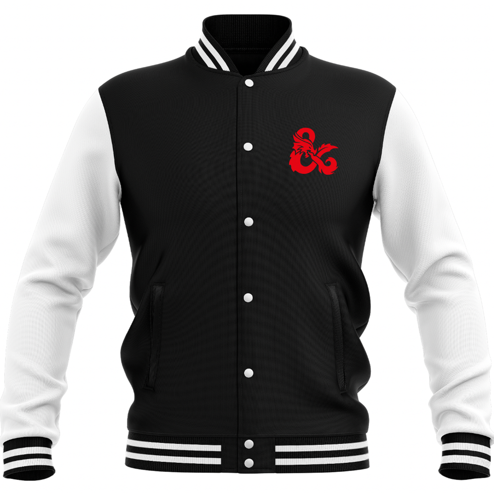 Dungeons & Dragons Black Dragon Varsity Jacket - Black/White - S Image 1