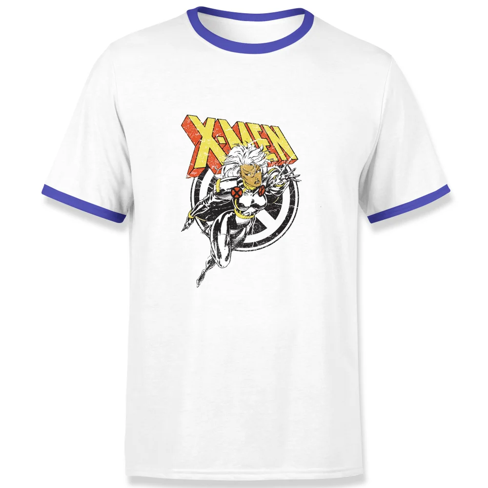 X-Men Storm Men's Ringer T-Shirt - White/Navy - S Image 1