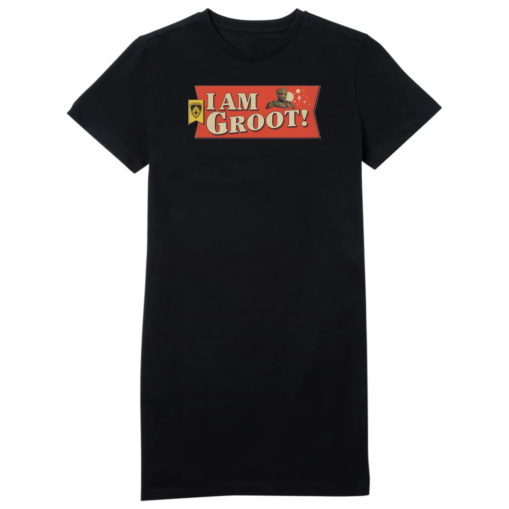 Guardians of the Galaxy I Am Groot! Women's T-Shirt Dress - Black - L Image 1