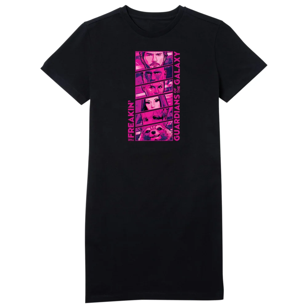 Guardians of the Galaxy Faces Women's T-Shirt Dress - Black - L Image 1