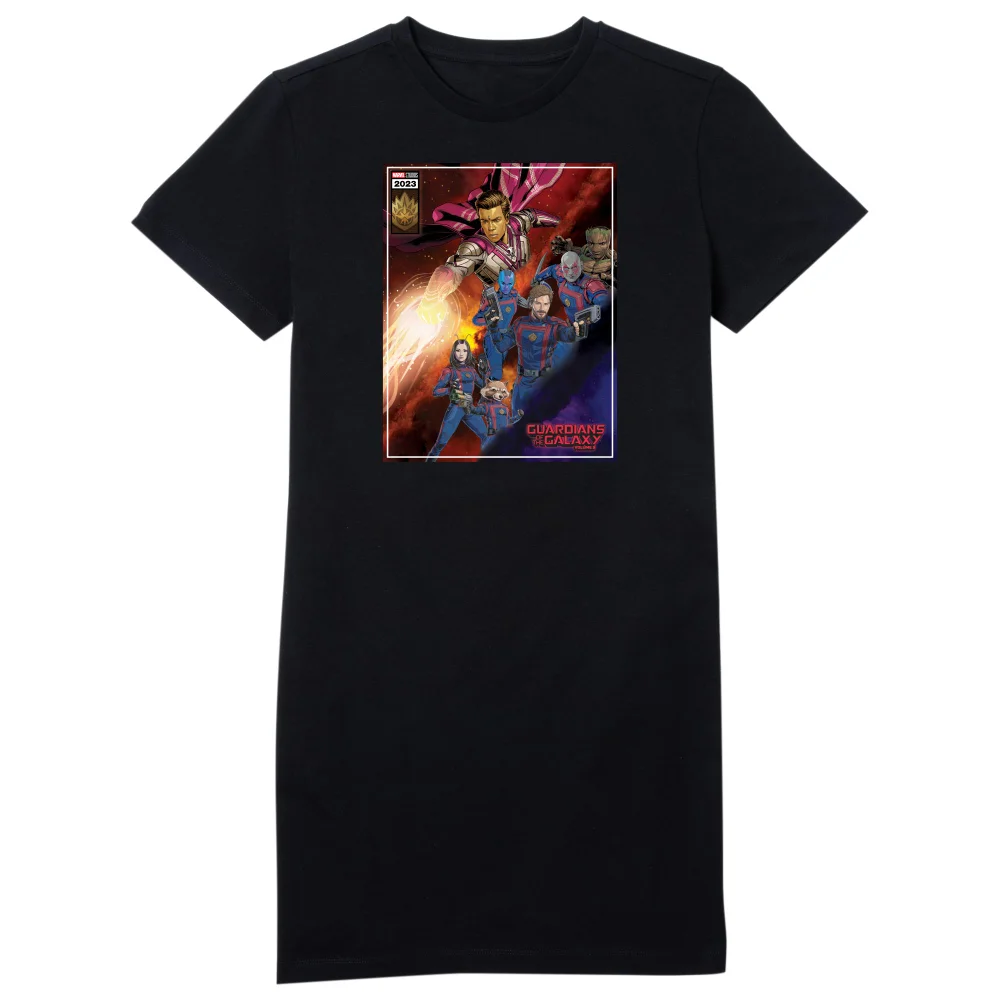 Guardians of the Galaxy Adam Warlock Comic Women's T-Shirt Dress - Black - L Image 1