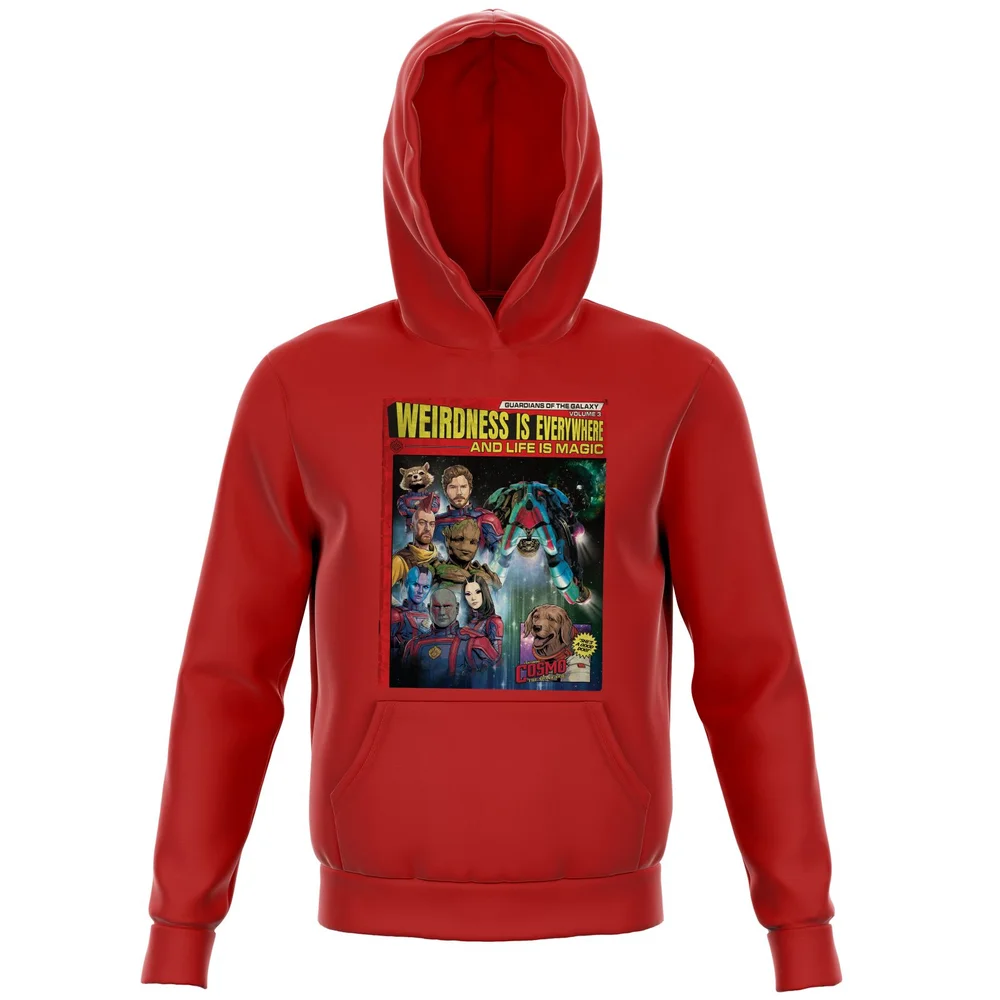 Guardians of the Galaxy Weirdness Is Everywhere Comic Book Cover Kids' Hoodie - Red - 3-4 Years Image 1