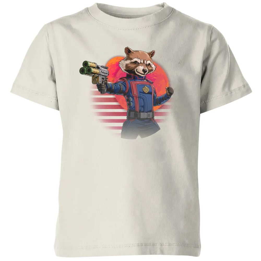 Guardians of the Galaxy Retro Rocket Raccoon Kids' T-Shirt - Cream - 3-4 Years Image 1