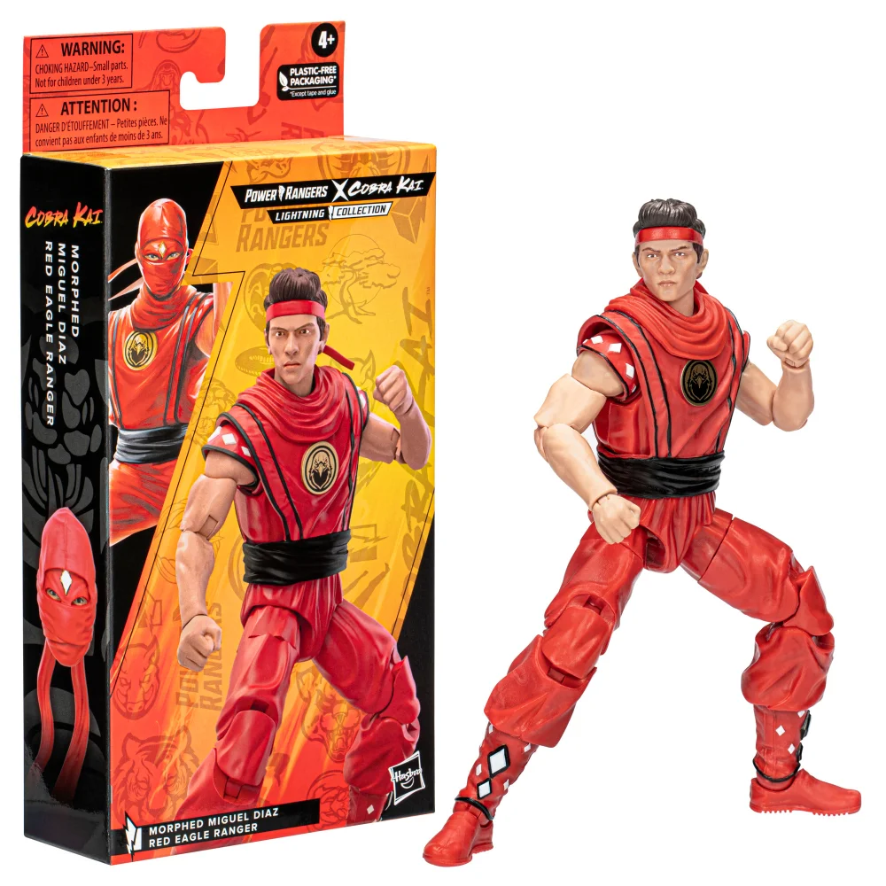 Power Rangers Lightning Collection Mighty Morphin X Cobra Kai Miguel Diaz Morphed Red Eagle Ranger 6-Inch Action Figure Image 1