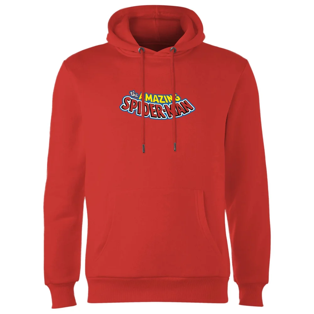 Avengers Spiderman Comics Logo Hoodie - Red - S - Red Image 1