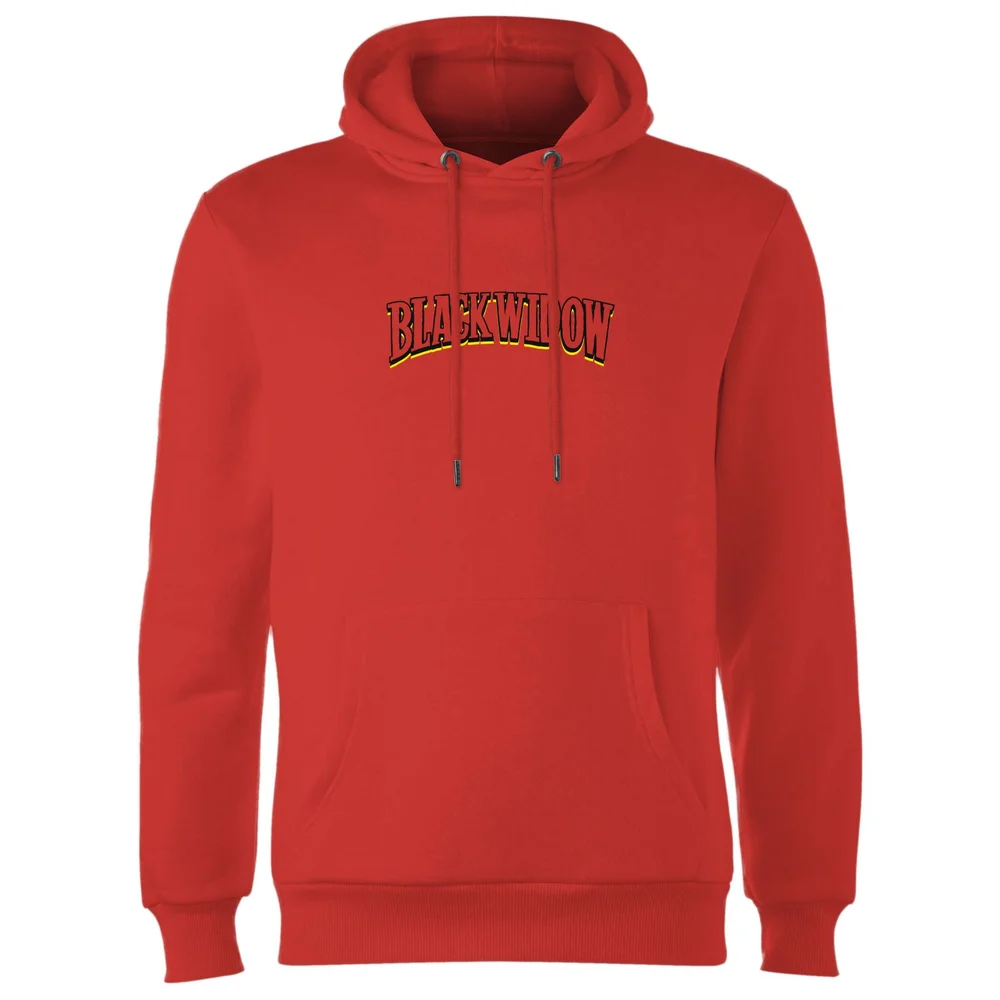 Avengers Black Widow Comics Logo Hoodie - Red - S - Red Image 1