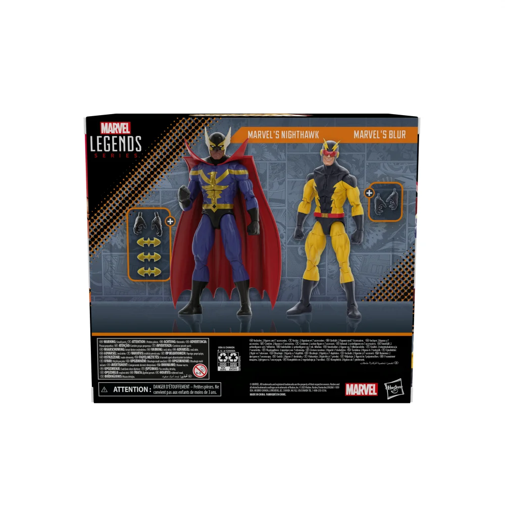 Hasbro Marvel Legends Series Marvel's Nighthawk and Marvel's Blur Image 1