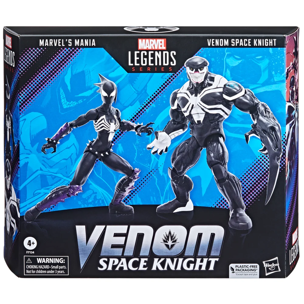 Hasbro Marvel Legends Series Venom Space Knight and Marvel's Mania, 6" Action Figures Image 1