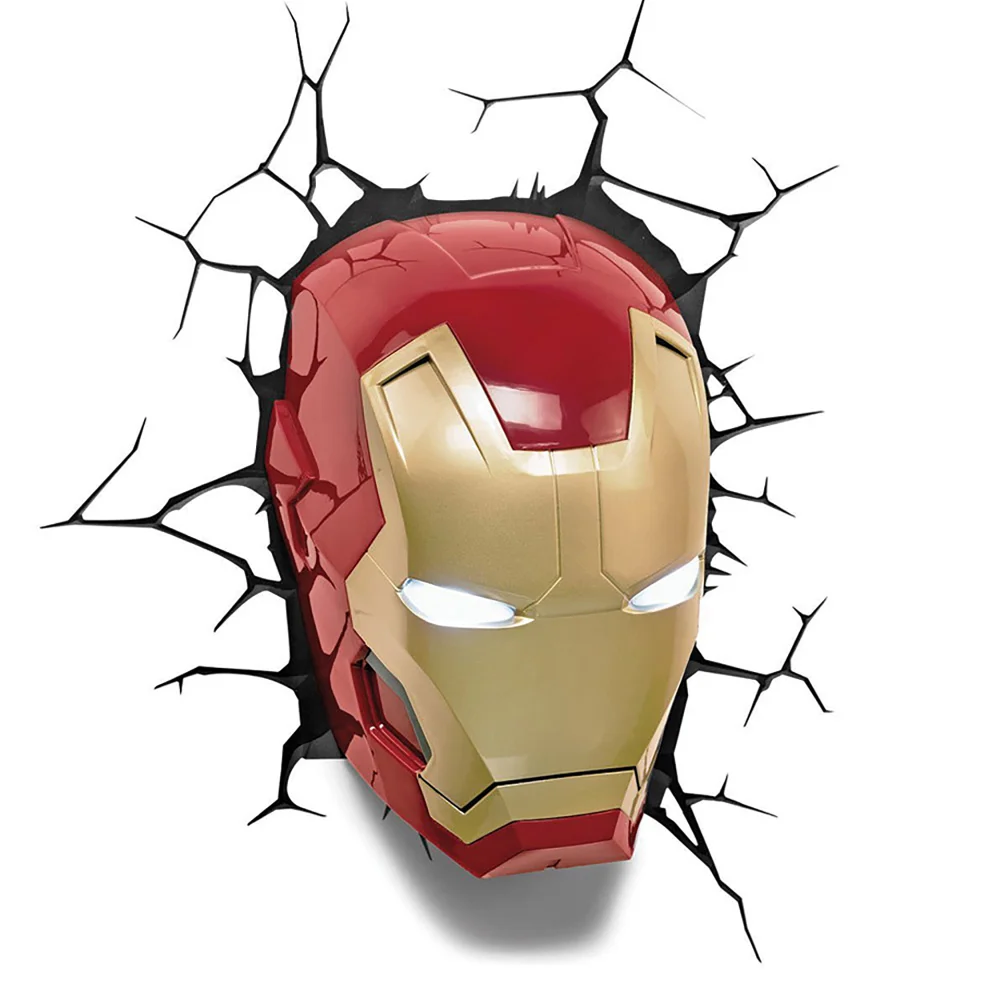 3D Marvel Iron Man Face Light Image 1