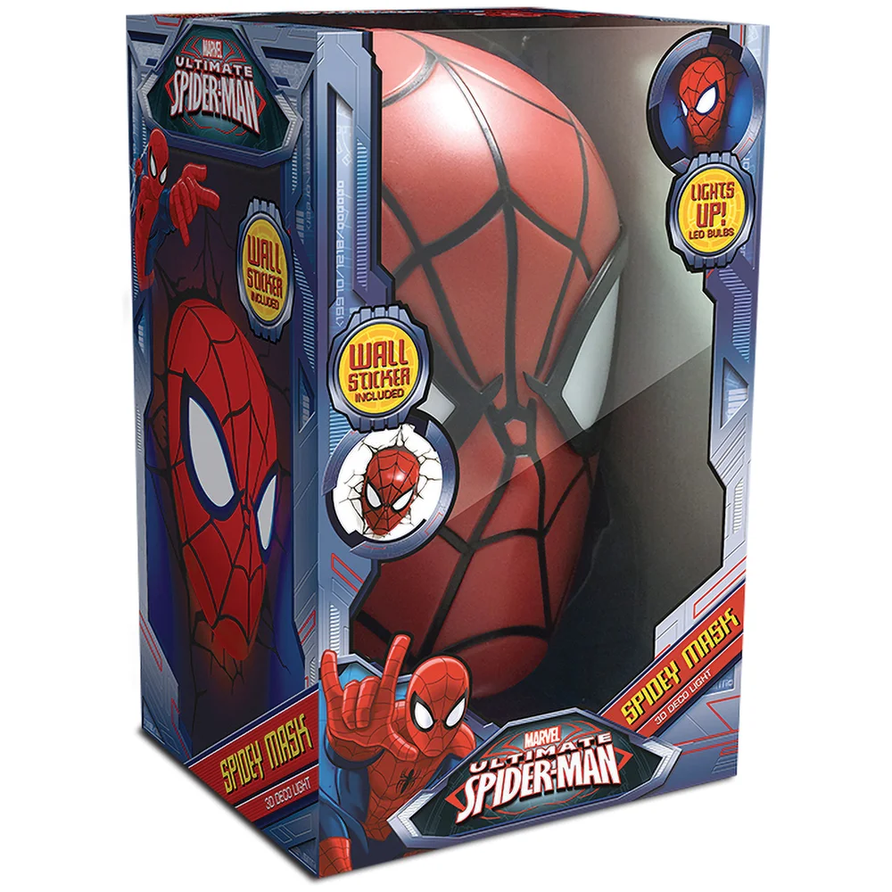 3D Marvel Spider-Man Face Light Image 1