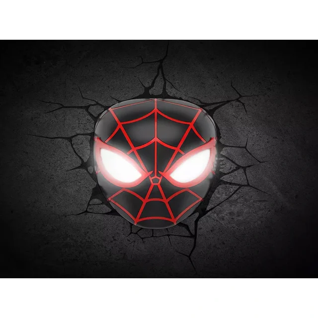 3D Marvel Spider-Man Miles Morales Face Light
