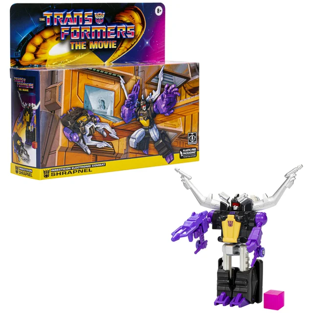 Transformers Toys Retro G1 Shrapnel Converting Action Figure (5.5”)