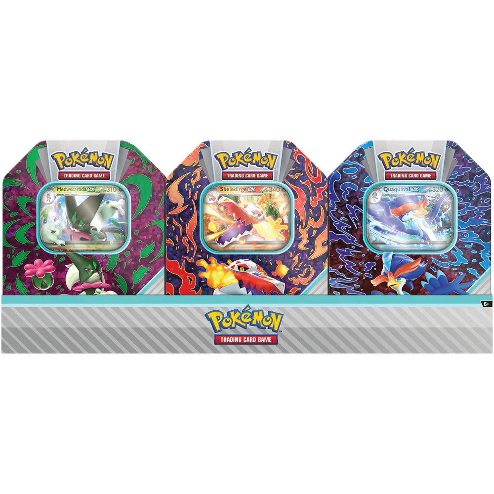 Pokemon TCG: Paldea Partners Tins - Meowscarasda/Skeledirge/Quaquaval Image 1