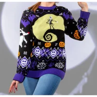 Nightmare Before Christmas 8-bit Christmas Jumper - undefined undefined